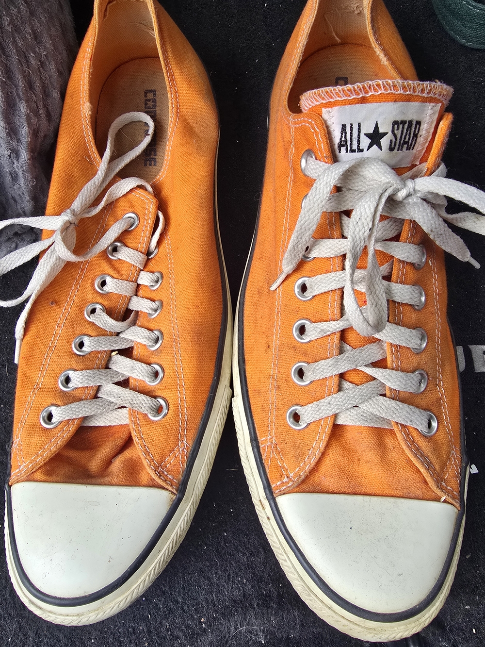 Converse Orange Canvas Low-Top Sneakers